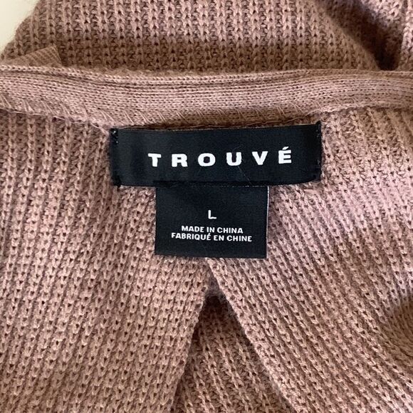 Beautiful women’s TROUVÉ sweater bell sleeves open back cashmere blend - Picture 8 of 9